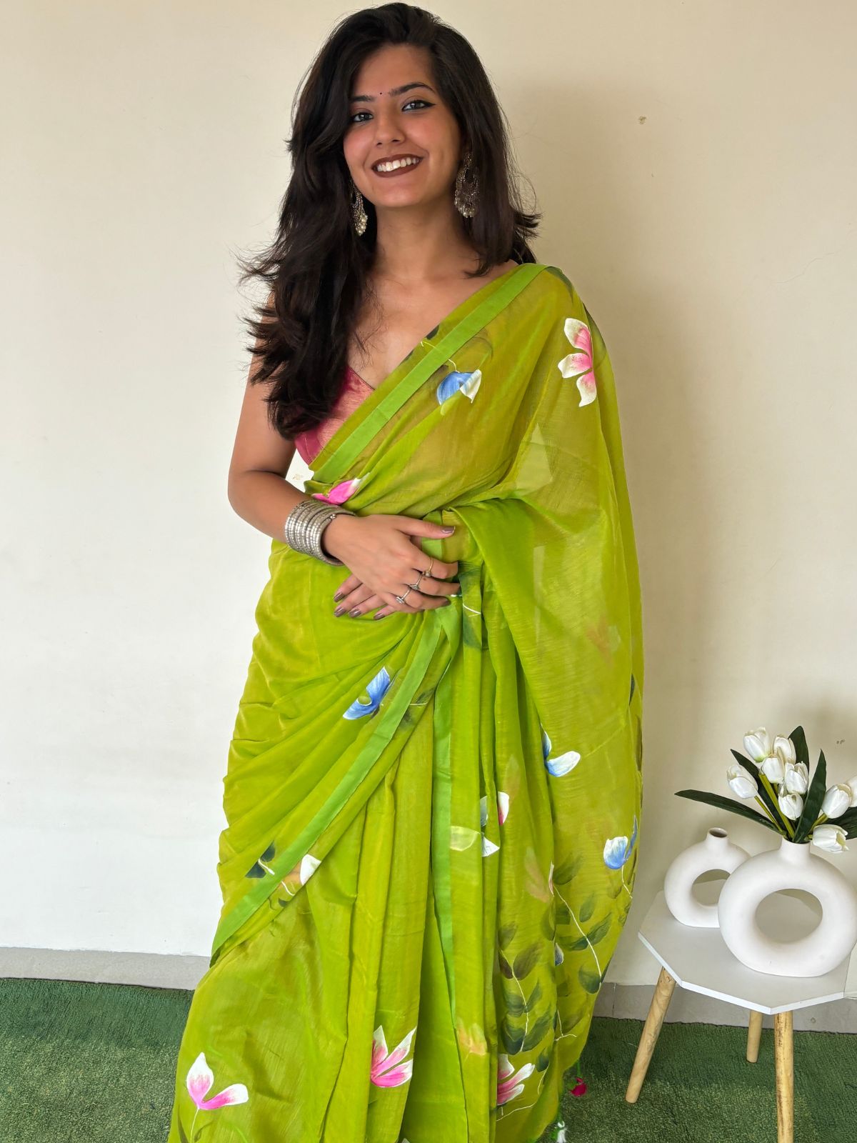 Aurora Aura Mulmul Saree