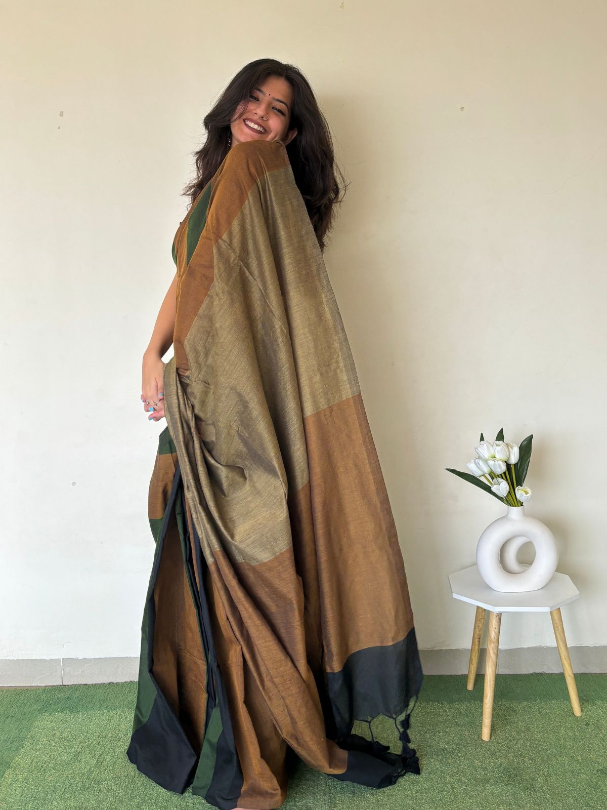 Sur Khadi Cotton Saree