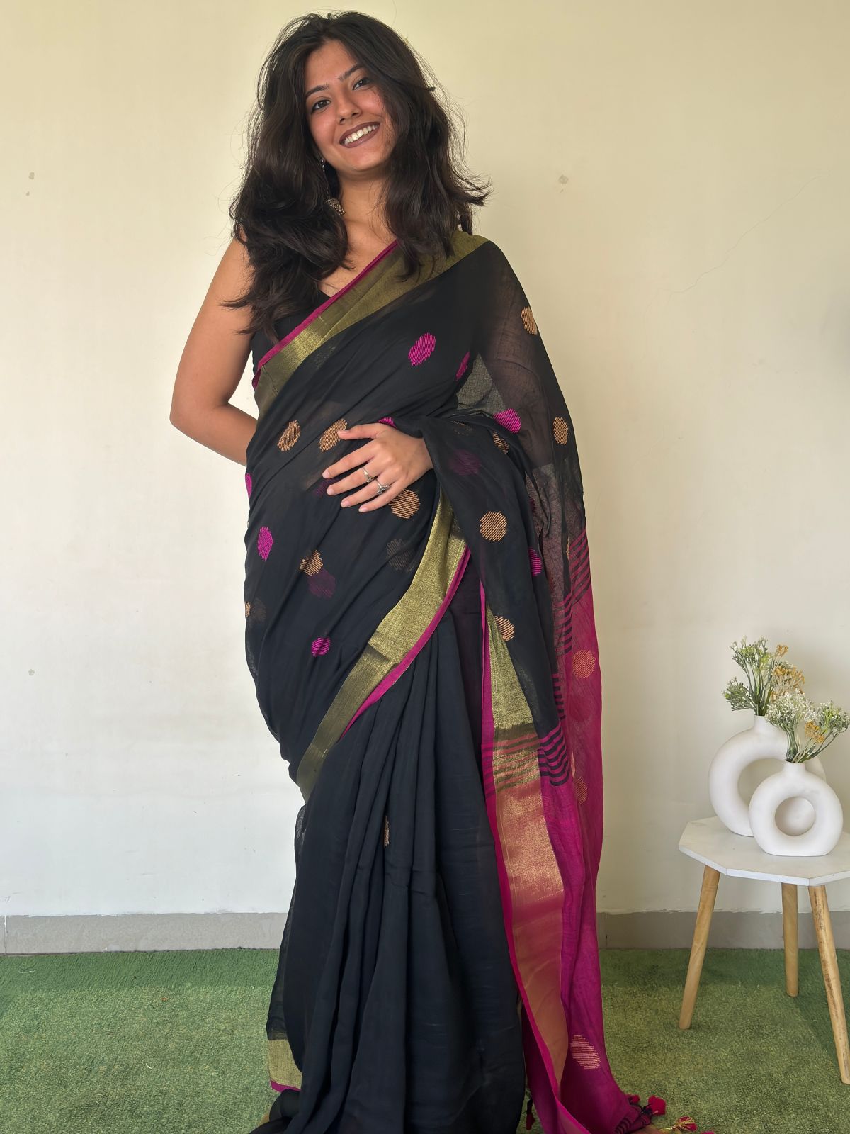 Bindu Raaga Linen Saree