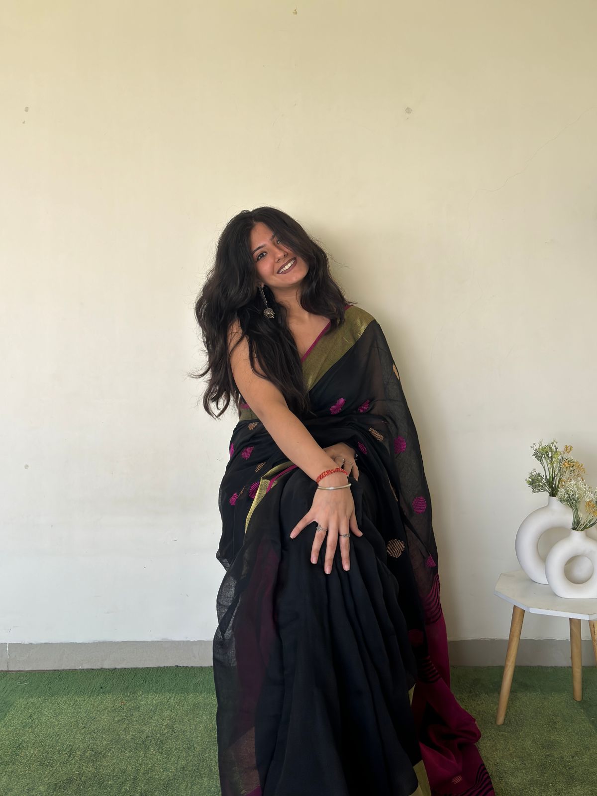 Bindu Raaga Linen Saree