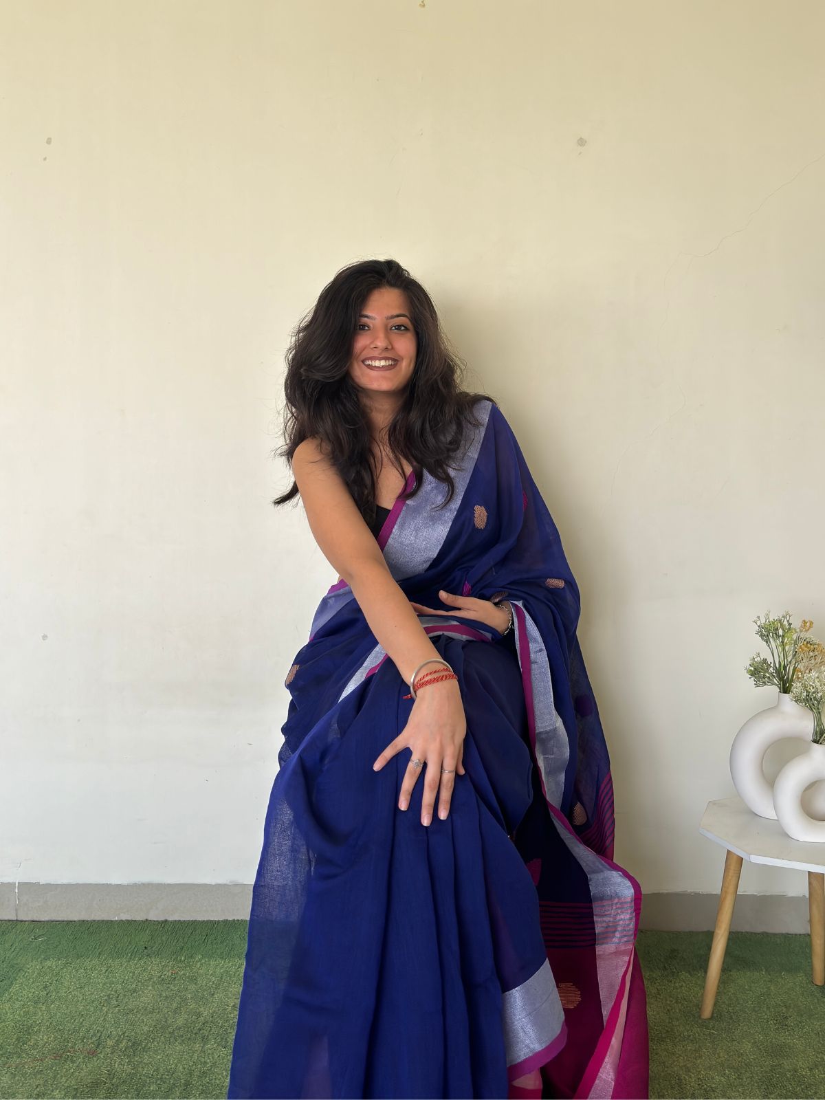 Phuljhari Linen Saree