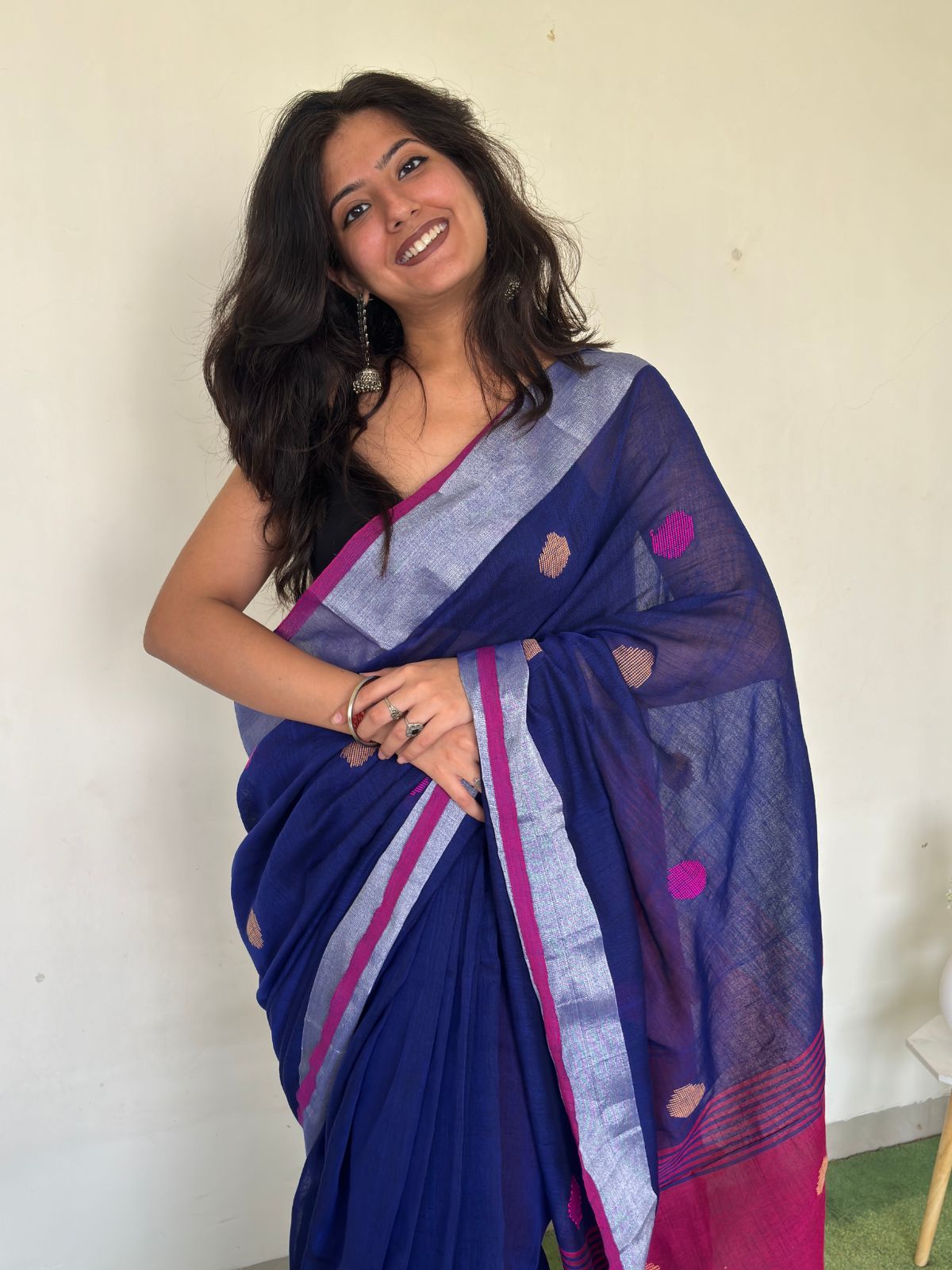 Phuljhari Linen Saree