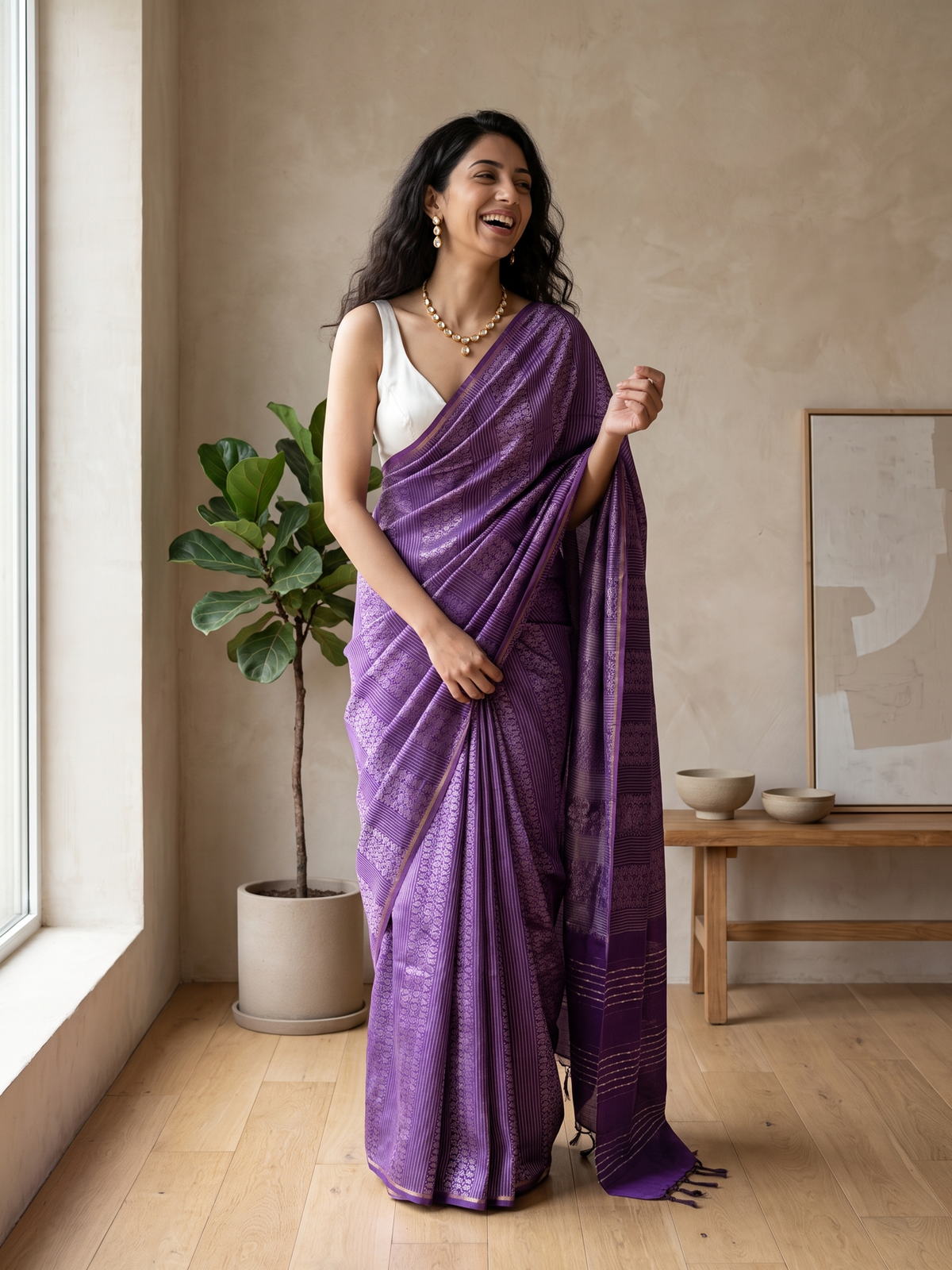 Jamuni Zari Silk Saree