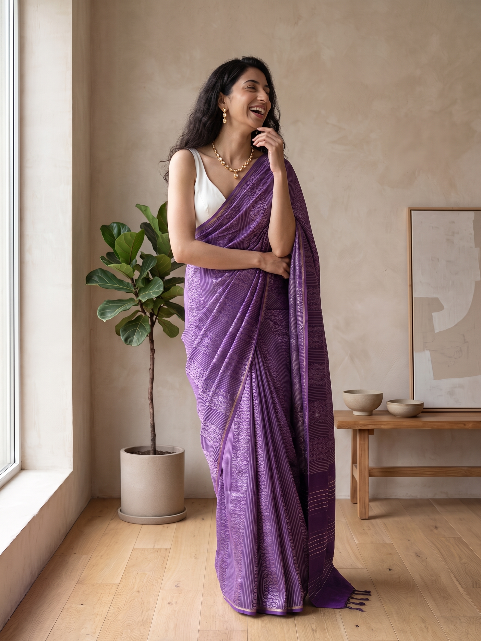 Jamuni Zari Silk Saree