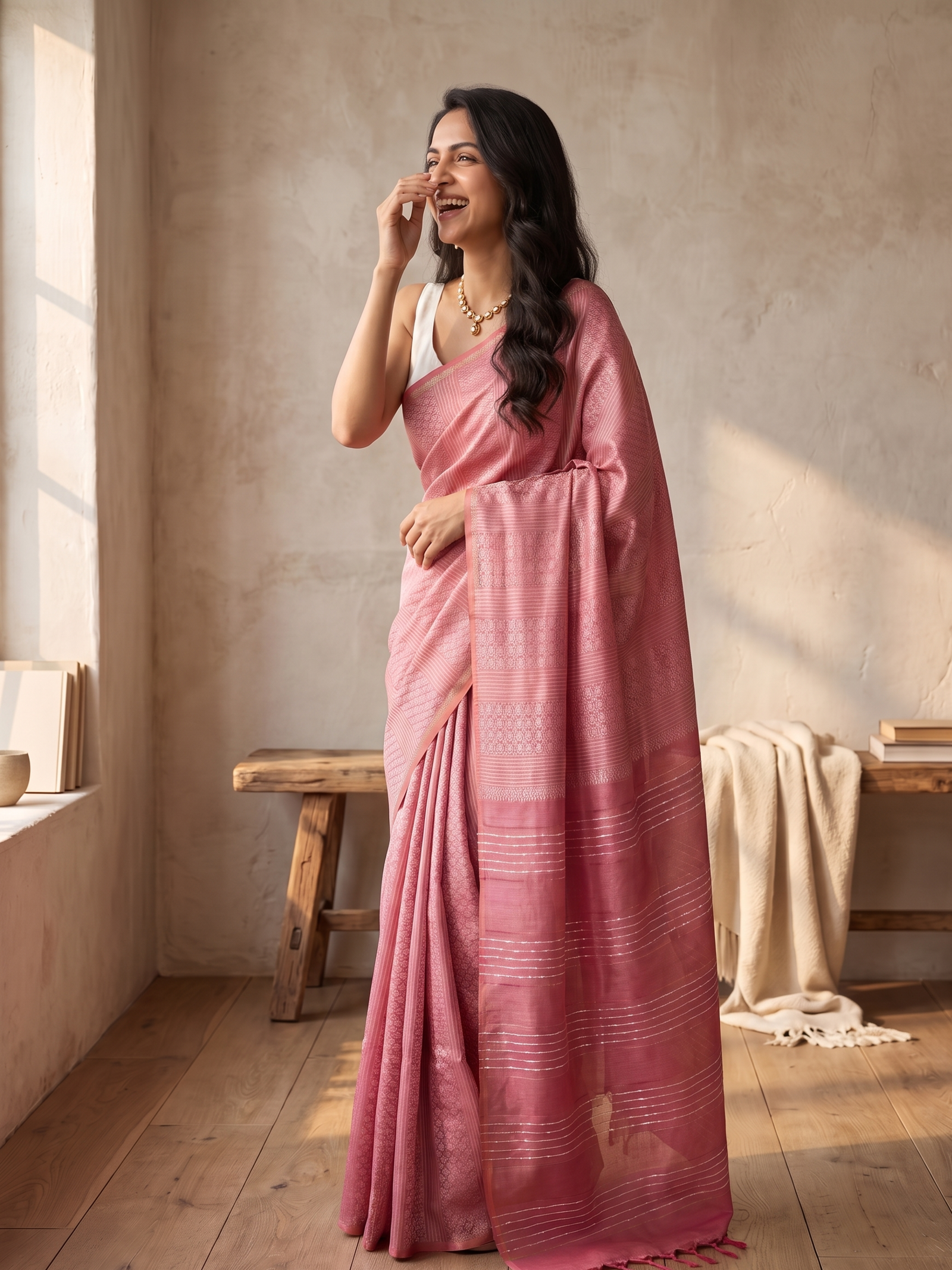 Gul Mahal Jari Silk Saree