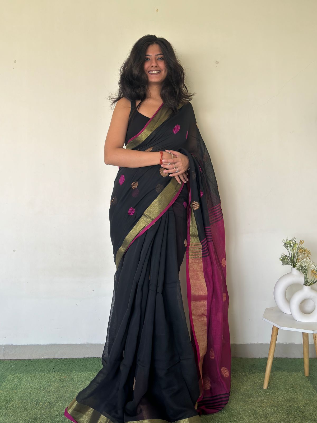 Bindu Raaga Linen Saree