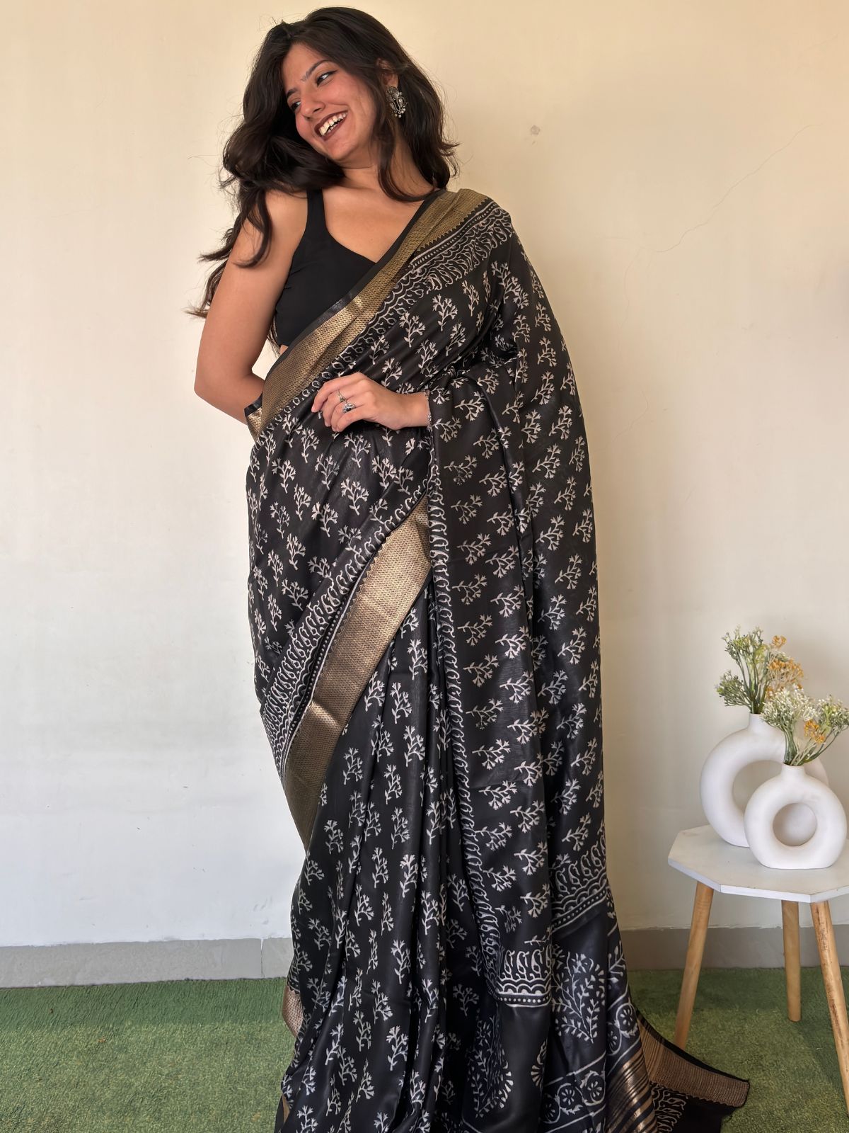 Royal Imprint Maheshwari Cotton Silk Saree