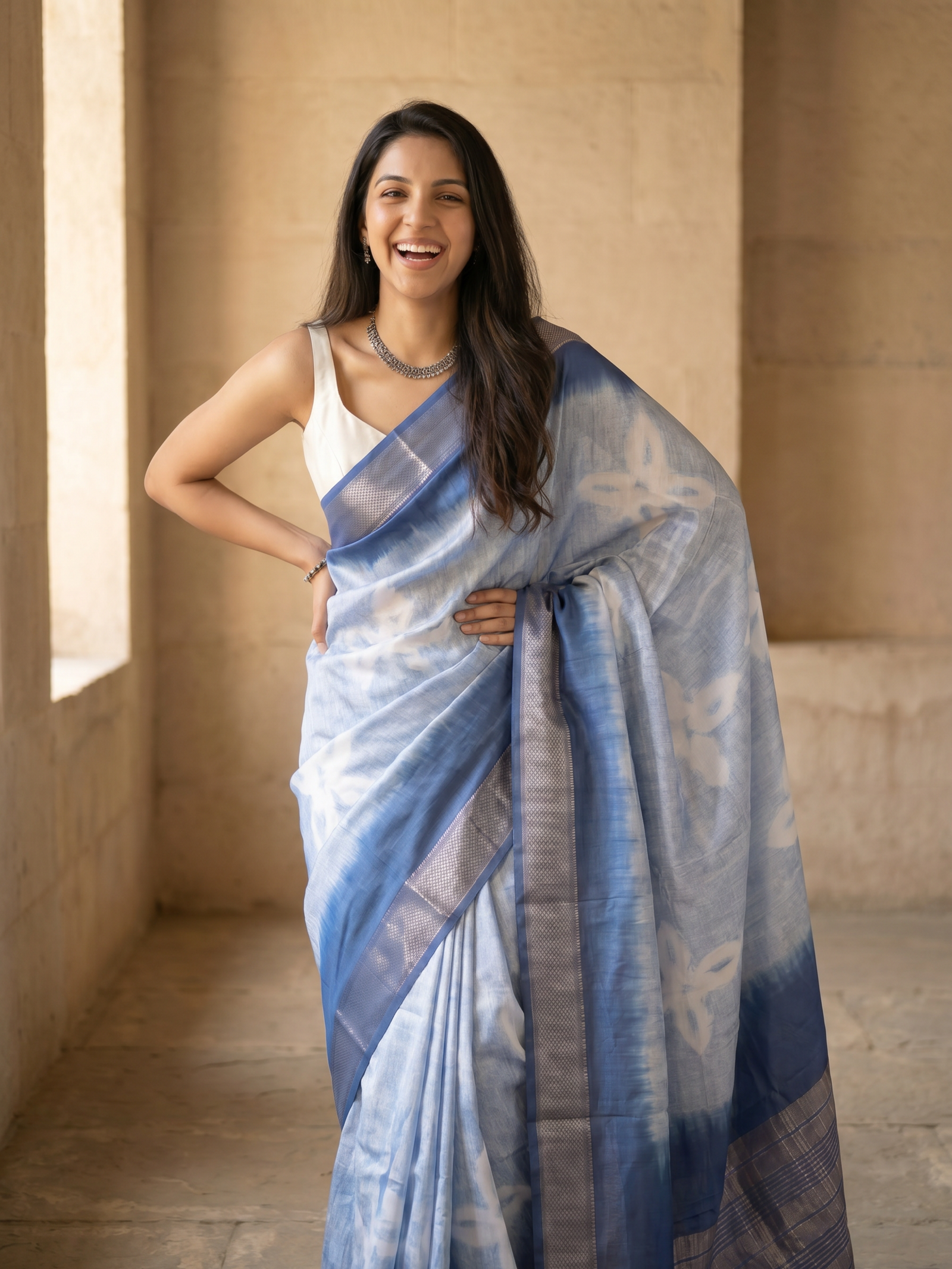 Chitralekha Cotton Silk Maheshwari Saree