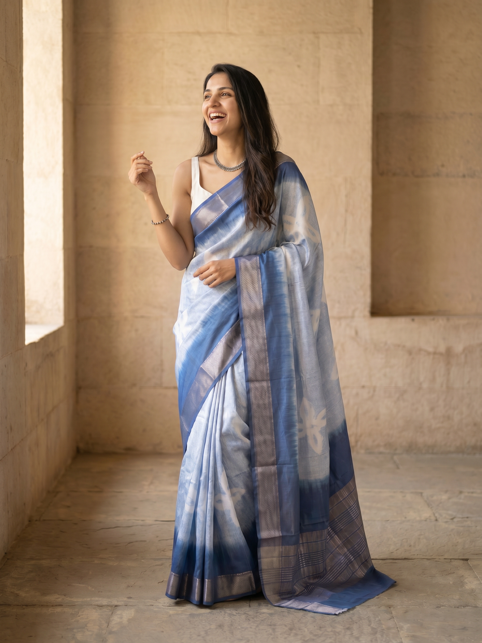 Chitralekha Cotton Silk Maheshwari Saree