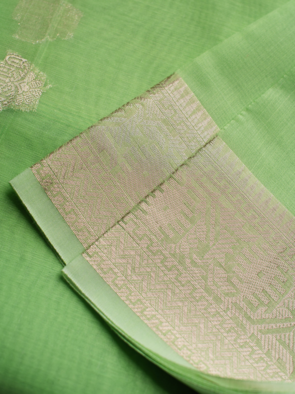 Cloud Blossom Cotton Silk Banarasi Saree