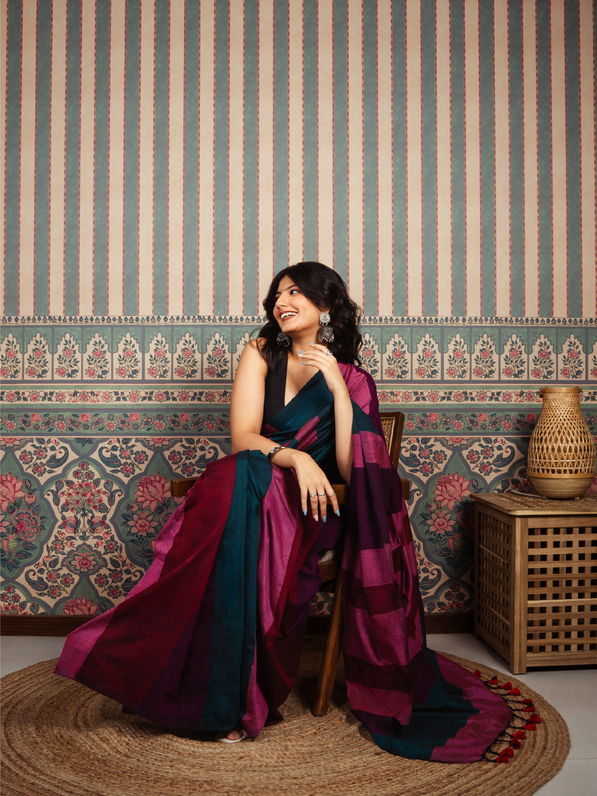 Majestic Mermaid Cotton Saree