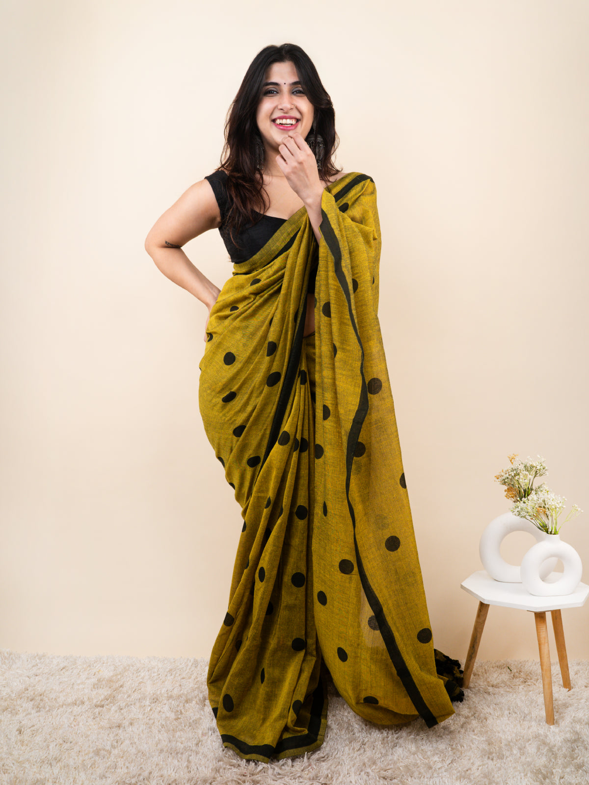 Rangbind Khadi Cotton Saree