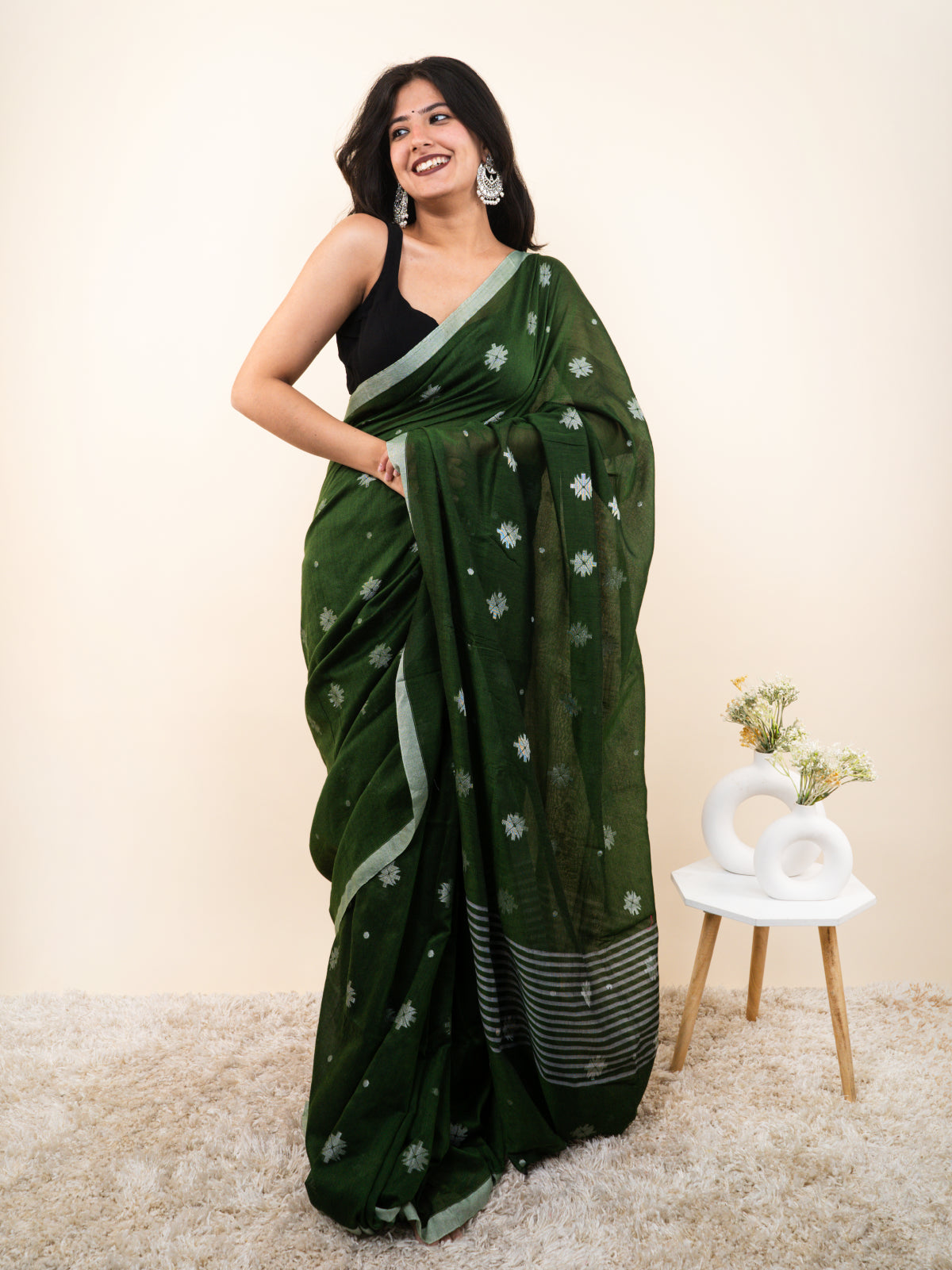 Tender Khadi Cotton Saree