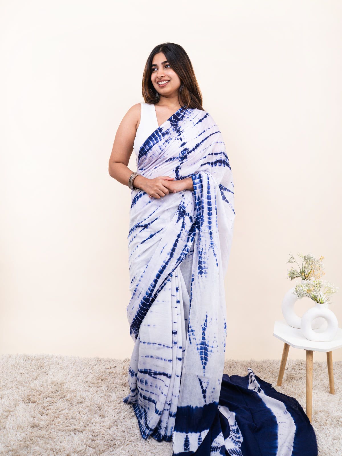 Rang Bandh Mulmul Saree