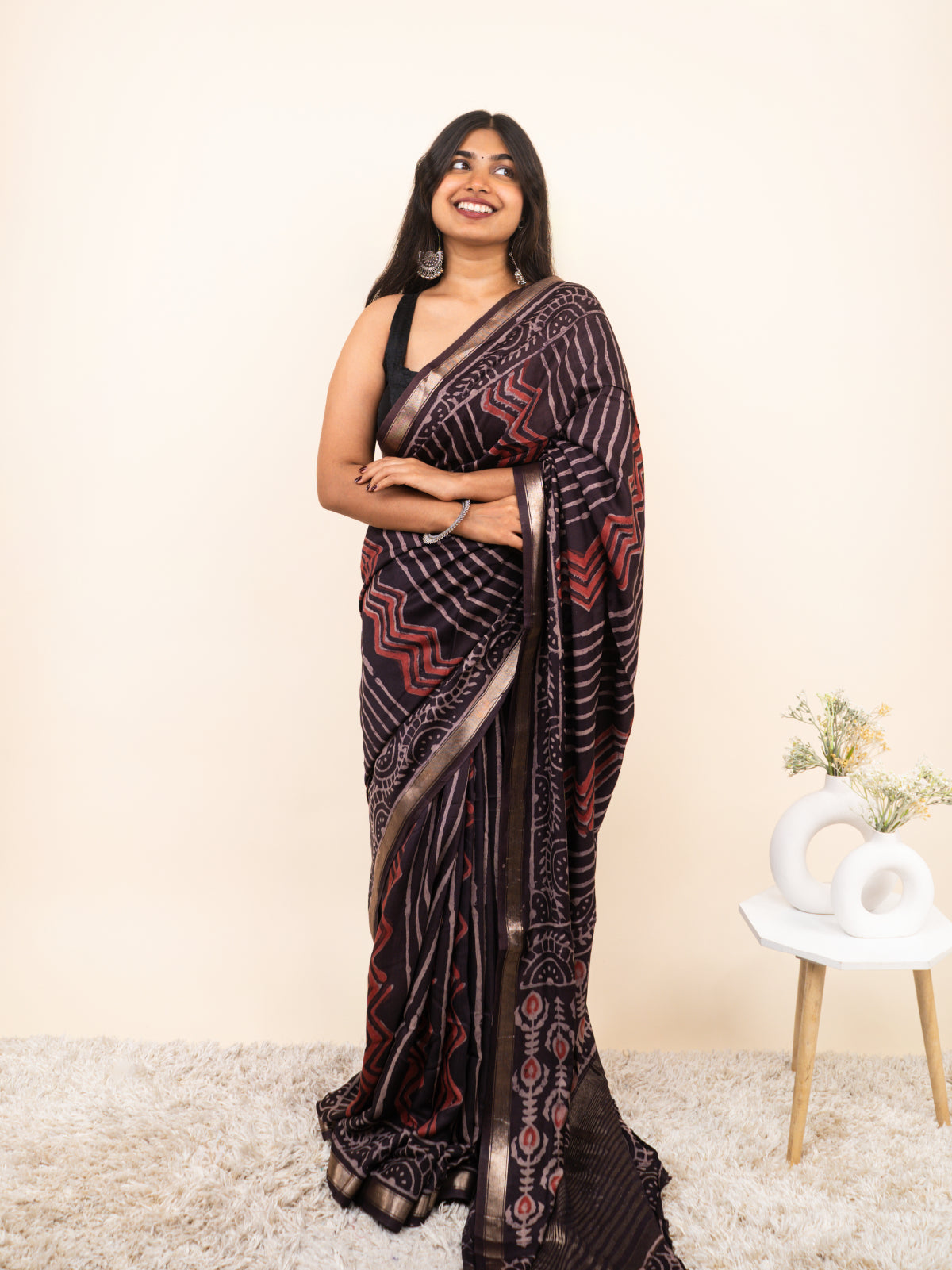 Ocean Haze Modal Silk Saree