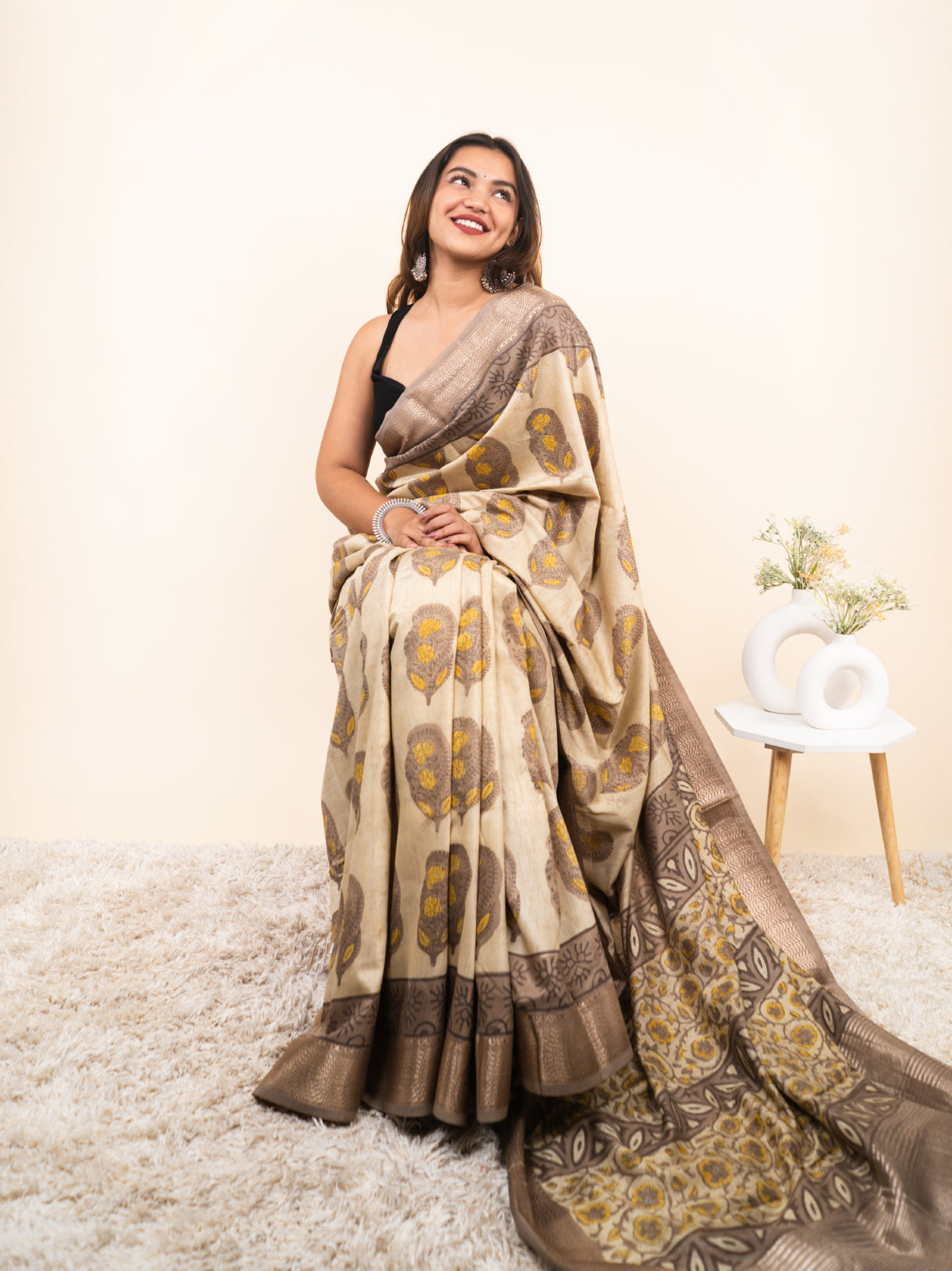 Woven Dreams Maheshwari Cotton Silk Saree