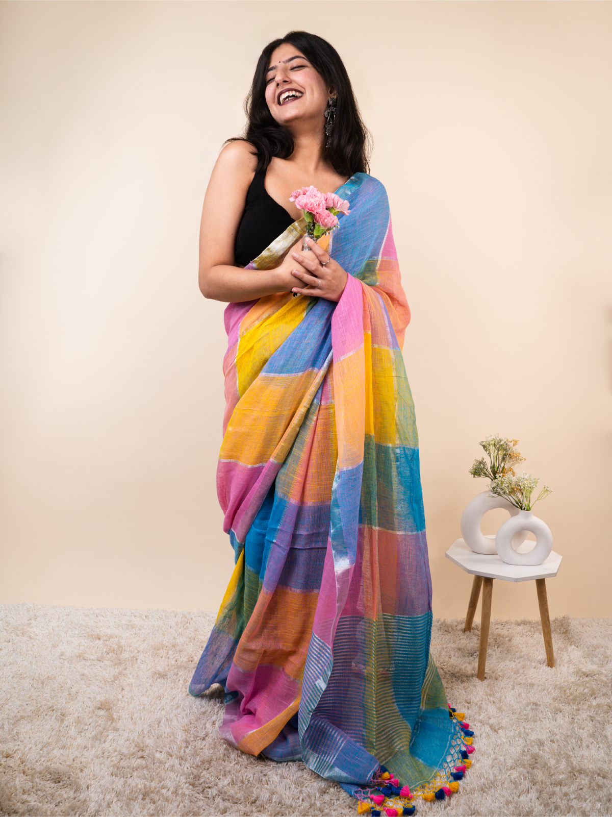 Hawa Si Halki Linen Saree