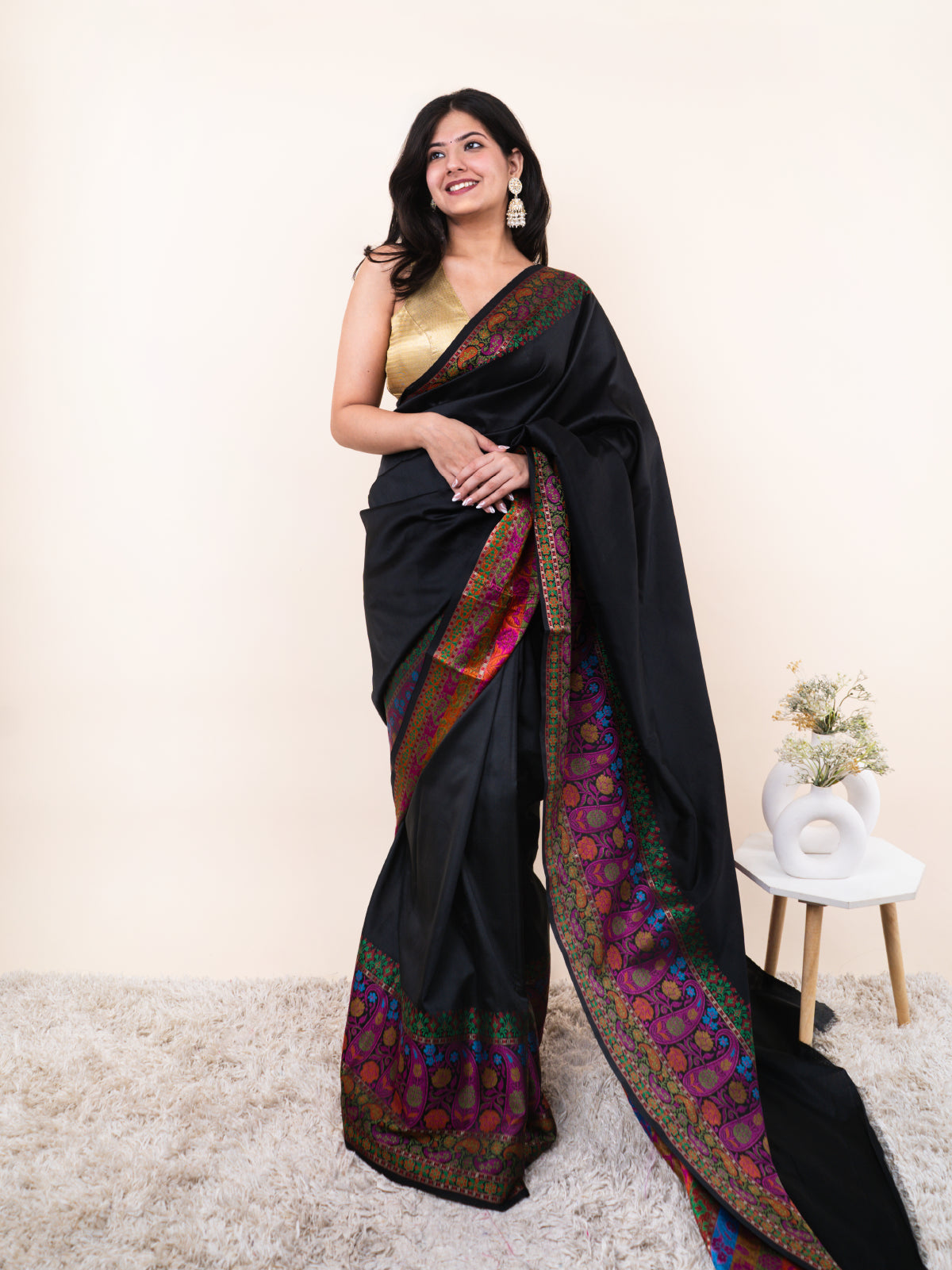 Raaga Black Silk Saree