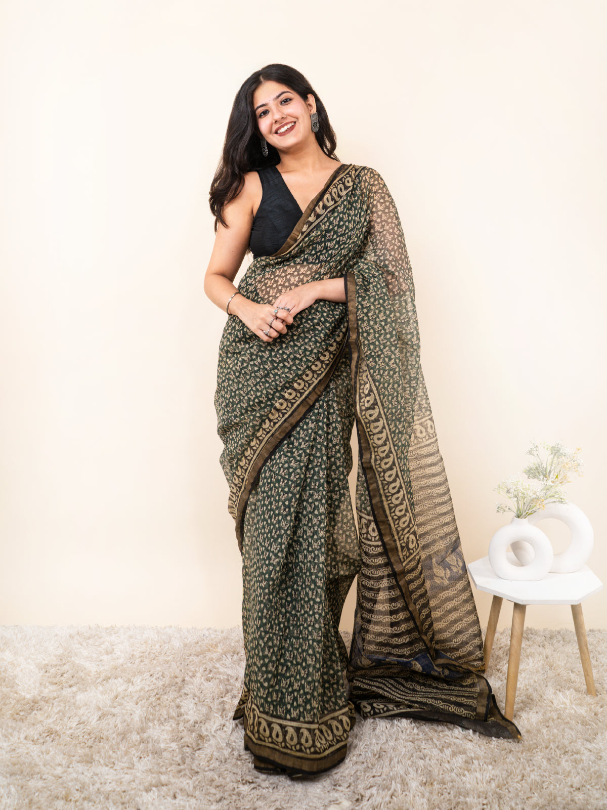 Bel Booti Kota Cotton Saree
