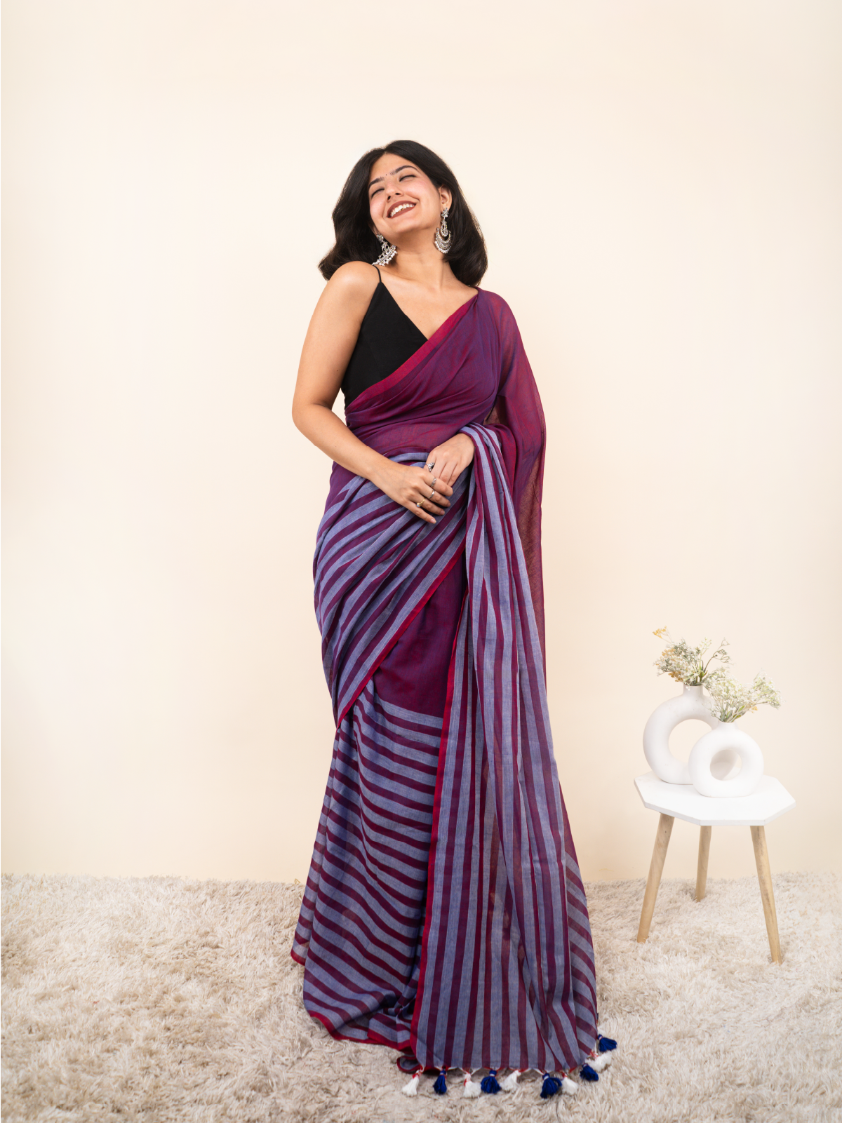 Thandi Leher Mulmul Saree