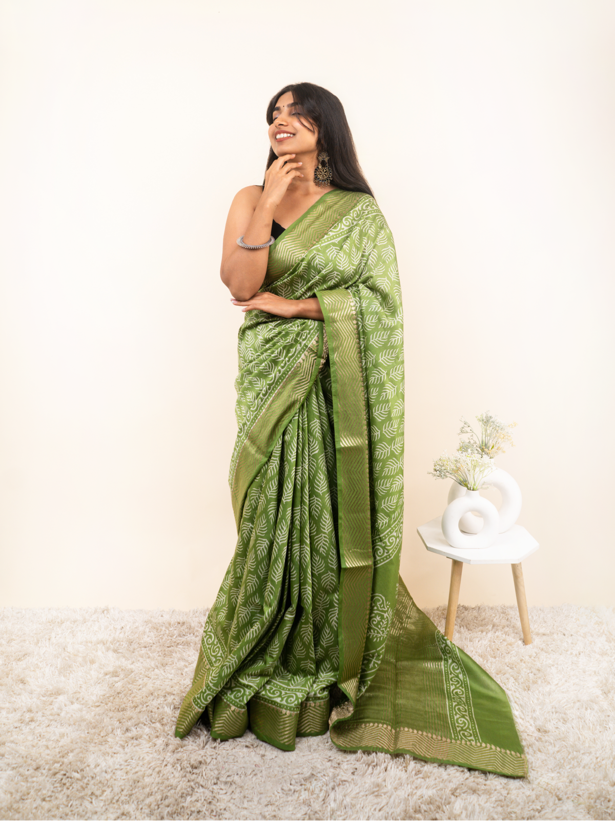 Gerua Maheshwari Cotton Silk Saree