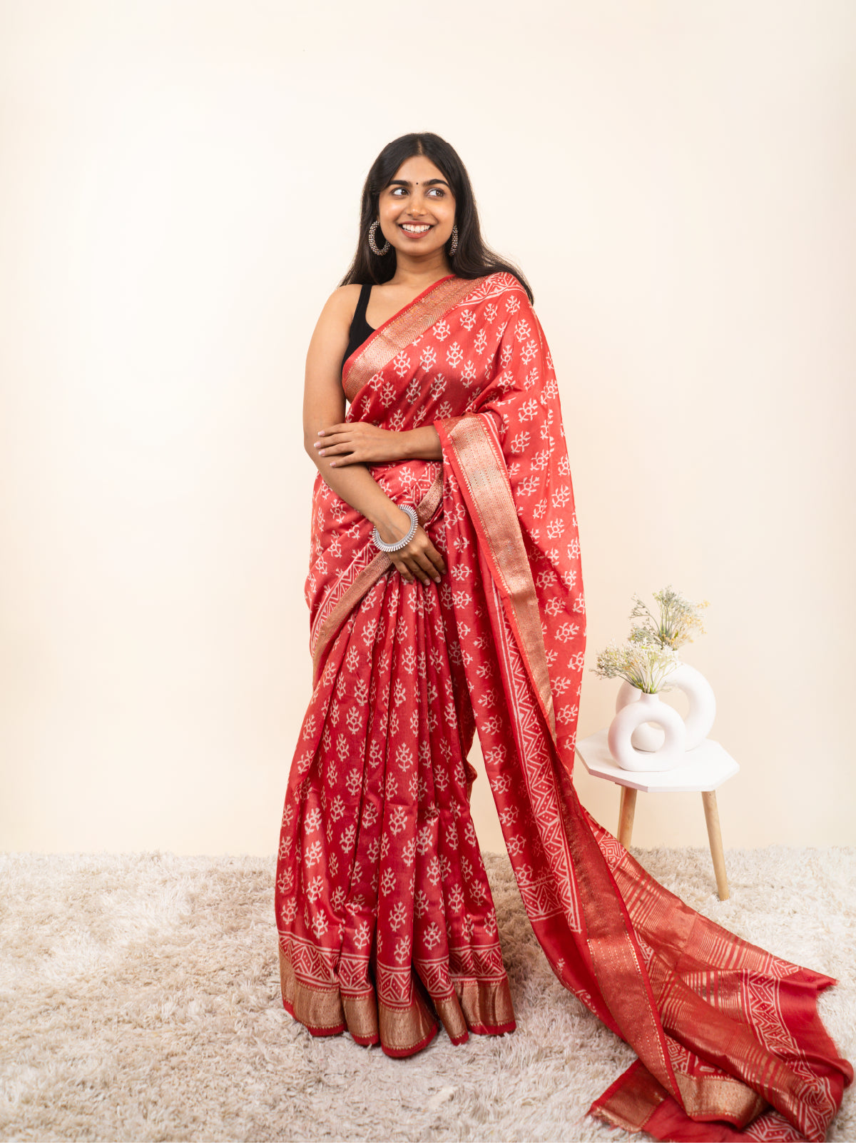 Echoes of Maheshwar Cotton Silk Saree