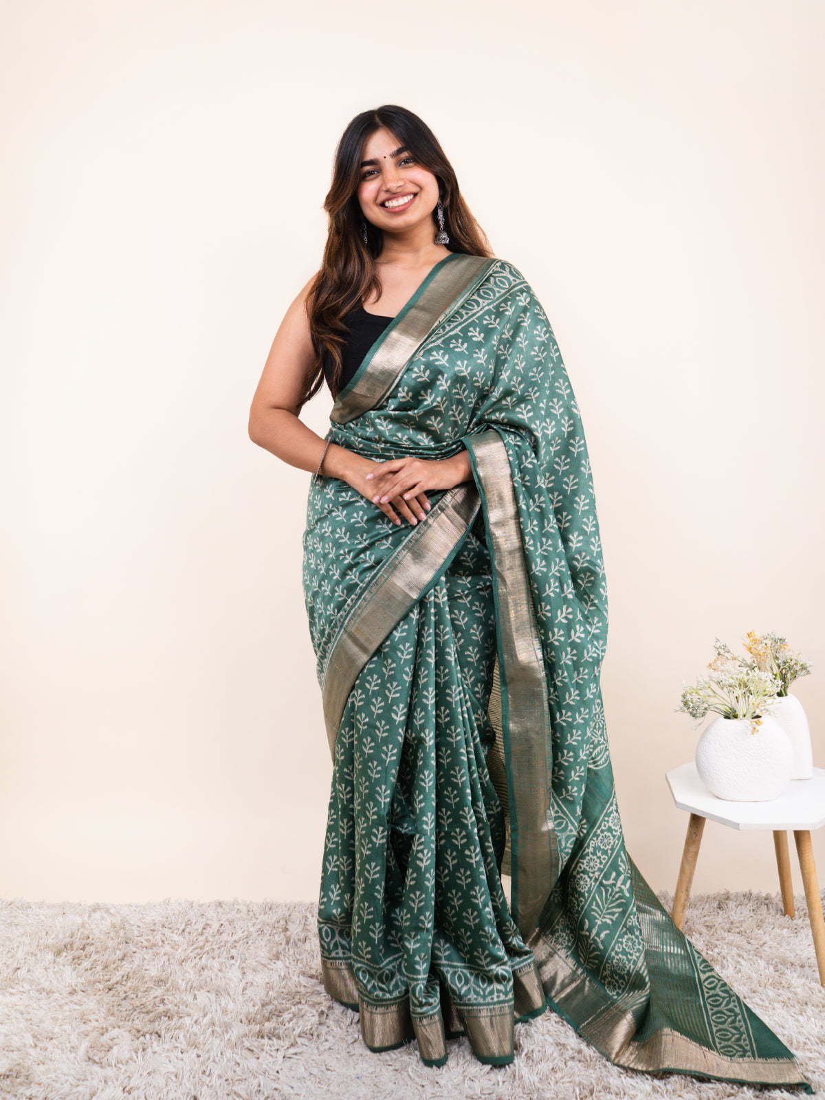Ravaiya Maheshwari Cotton Silk Saree