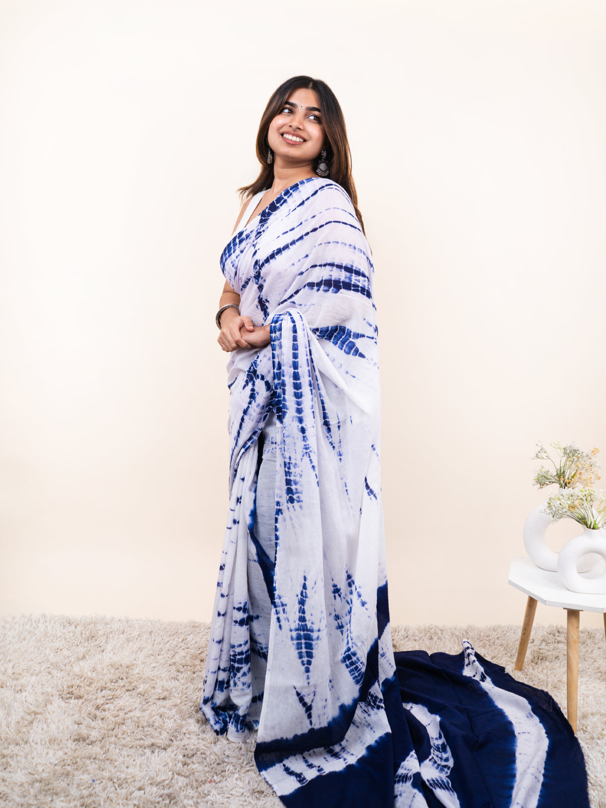 Rang Bandh Mulmul Saree