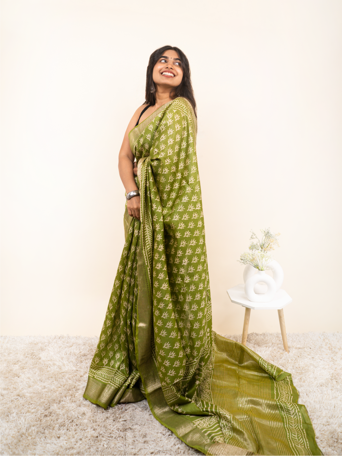 Hari Chhaaya Maheshwari Cotton Silk