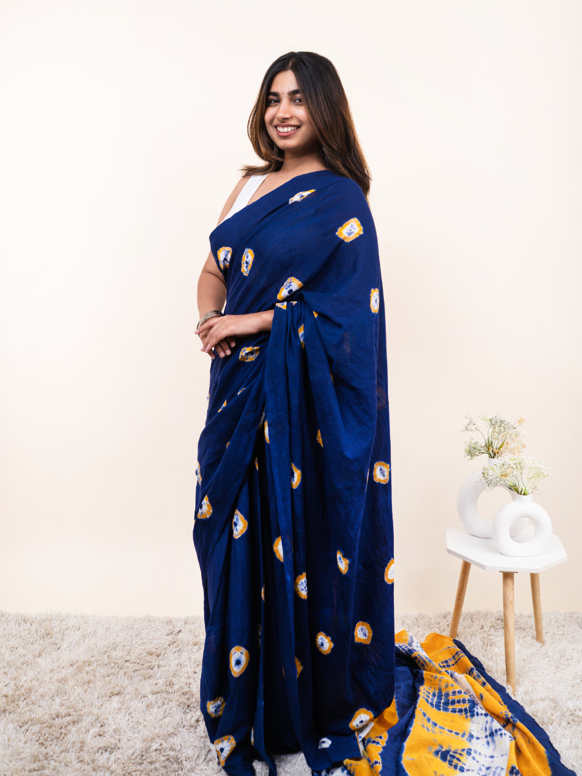 Bandhej Soft Mulmul Saree