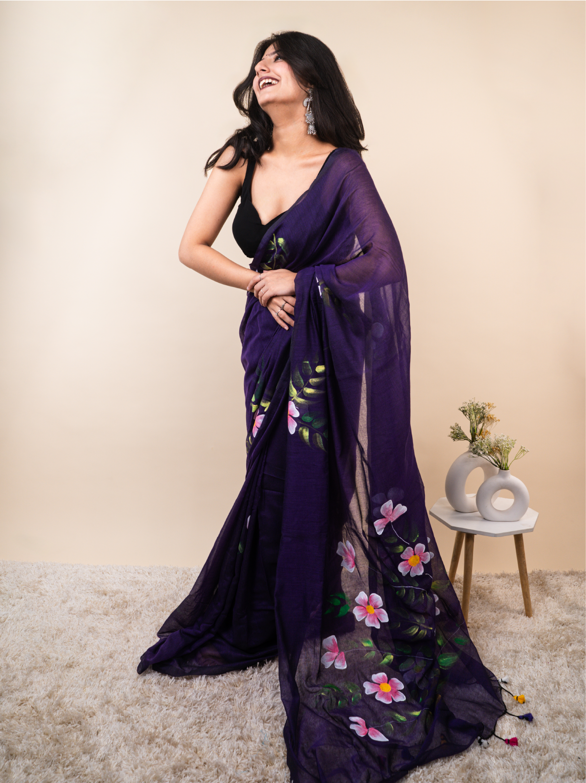 Brush & Bloom Mulmul Saree