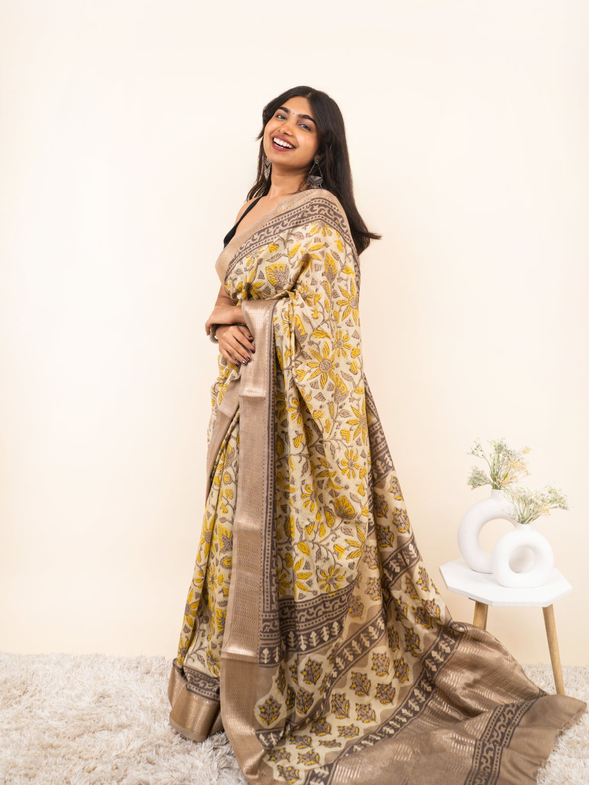 Monsoon Hues Maheshwari Cotton Silk Saree