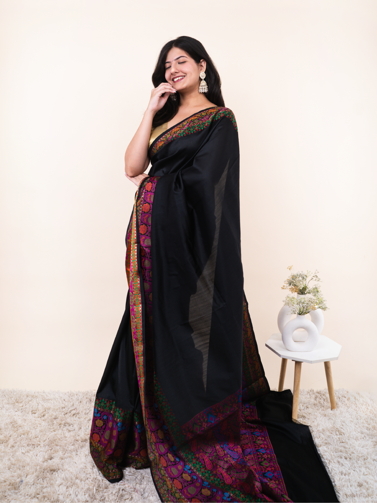Raaga Black Silk Saree