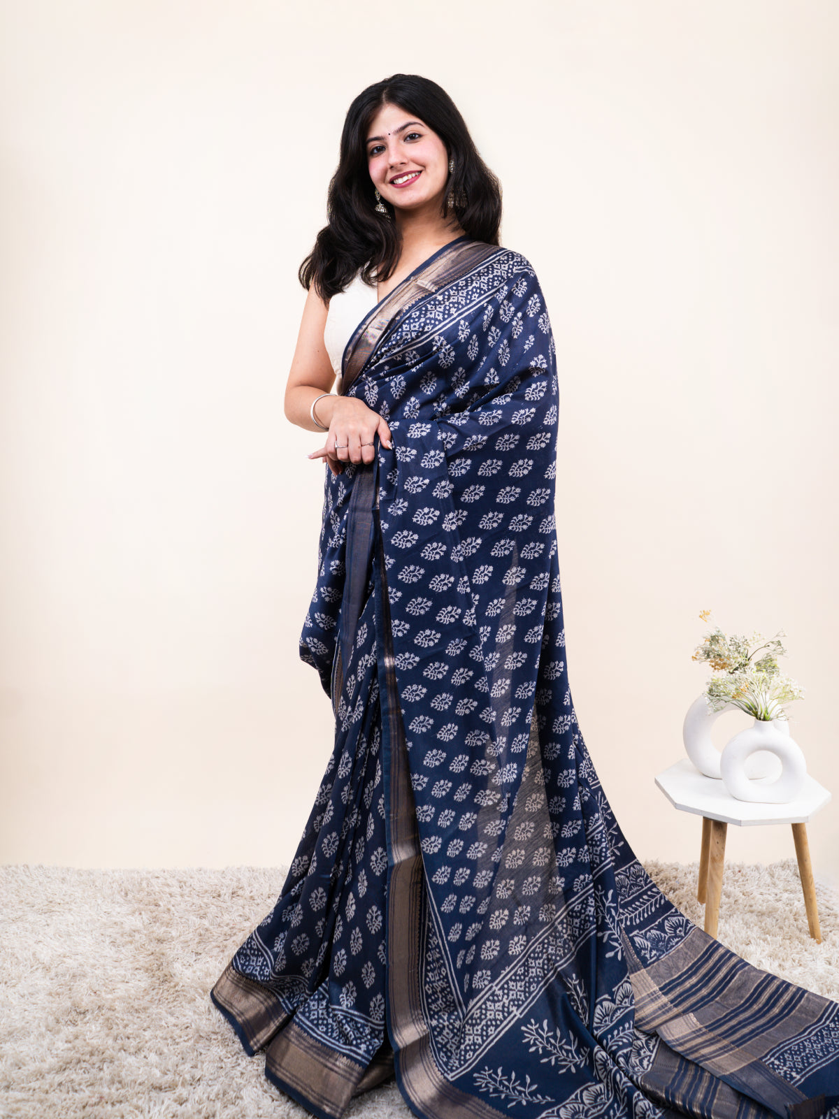 Neelofar Maheshwari Cotton Silk Saree