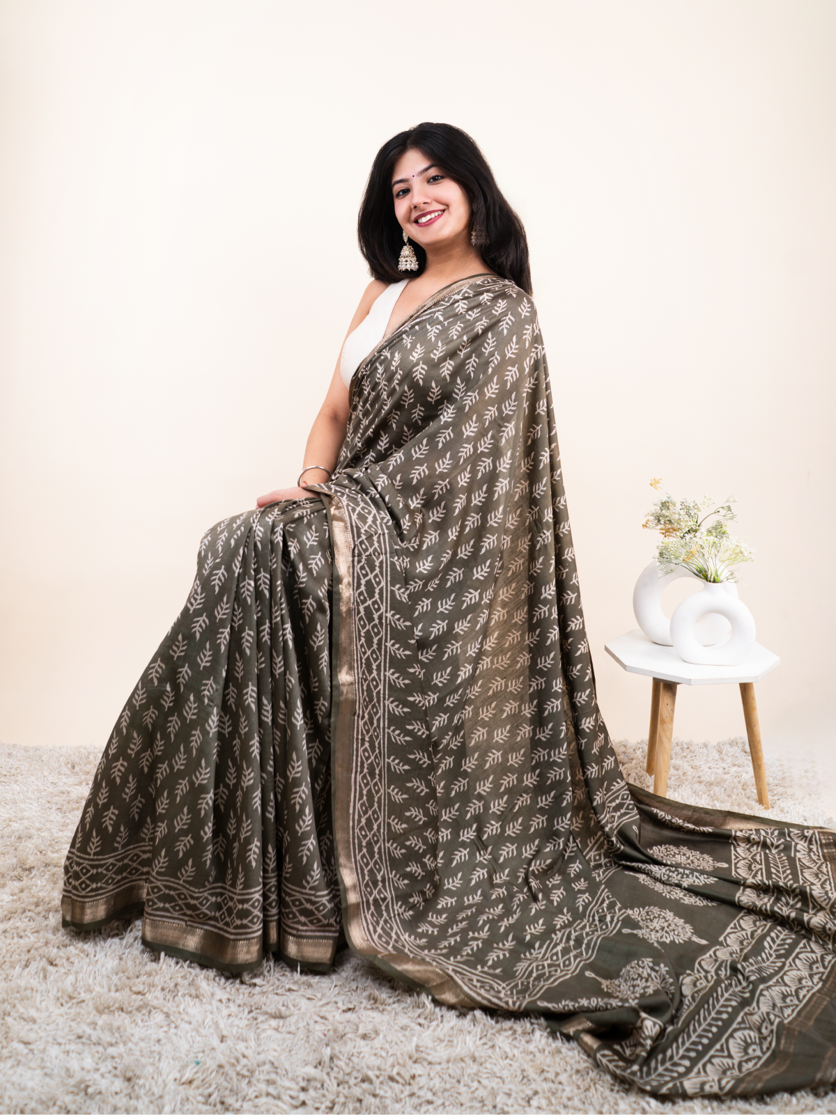 Soft Shine Maheshwari Cotton Silk Saree