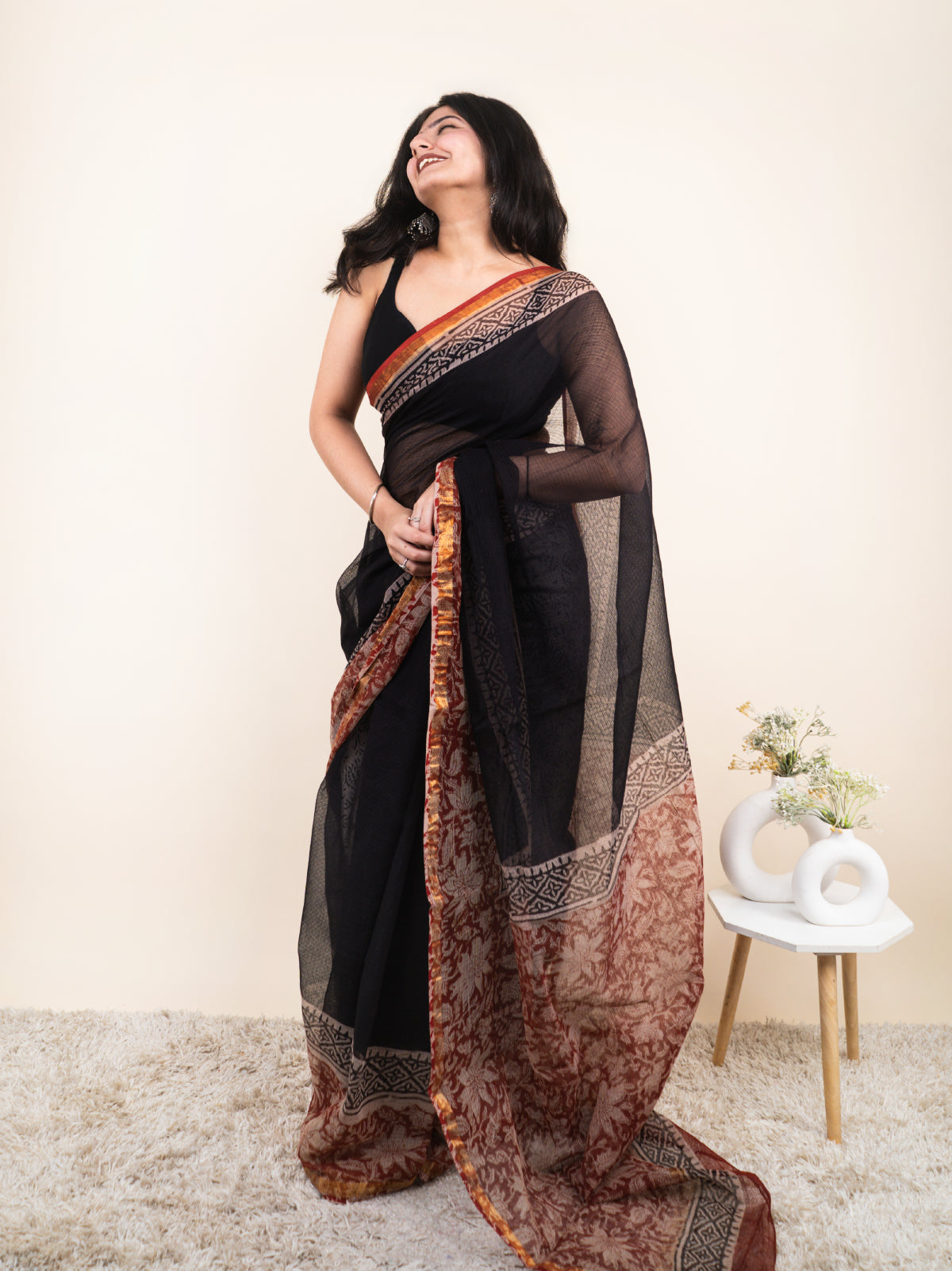 Royal Flower Kota Cotton Saree