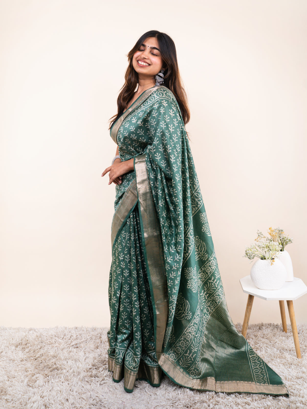 Ravaiya Maheshwari Cotton Silk Saree