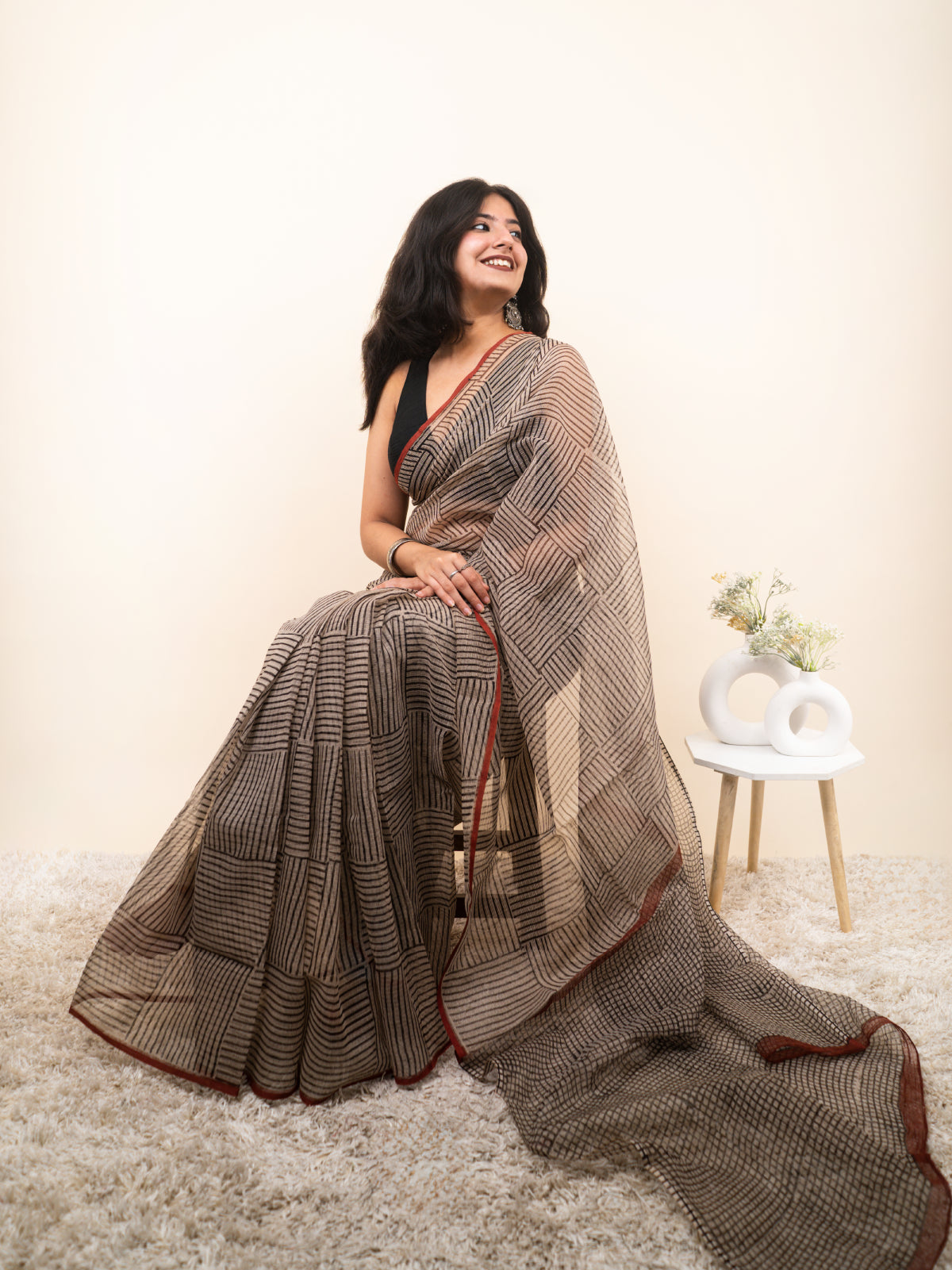 Nayi Chaukdi Kota Cotton Saree