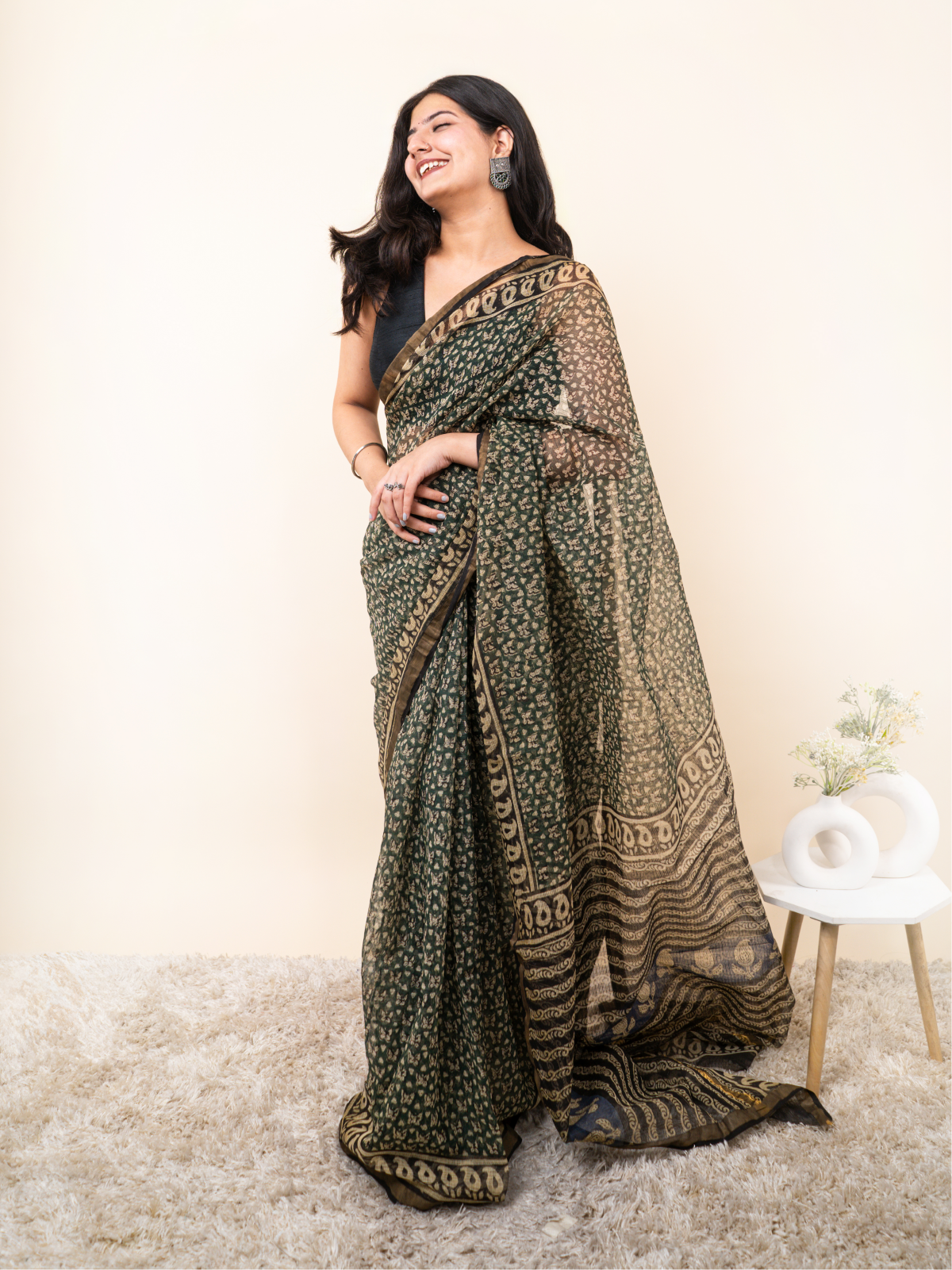 Bel Booti Kota Cotton Saree