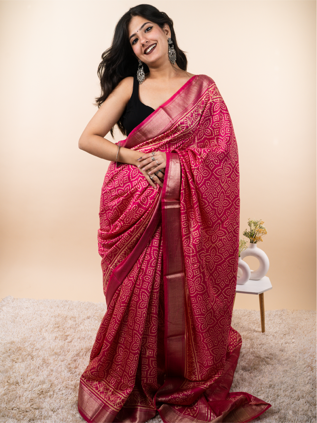 Shaan Se Saji Maheshwari Cotton Silk Saree