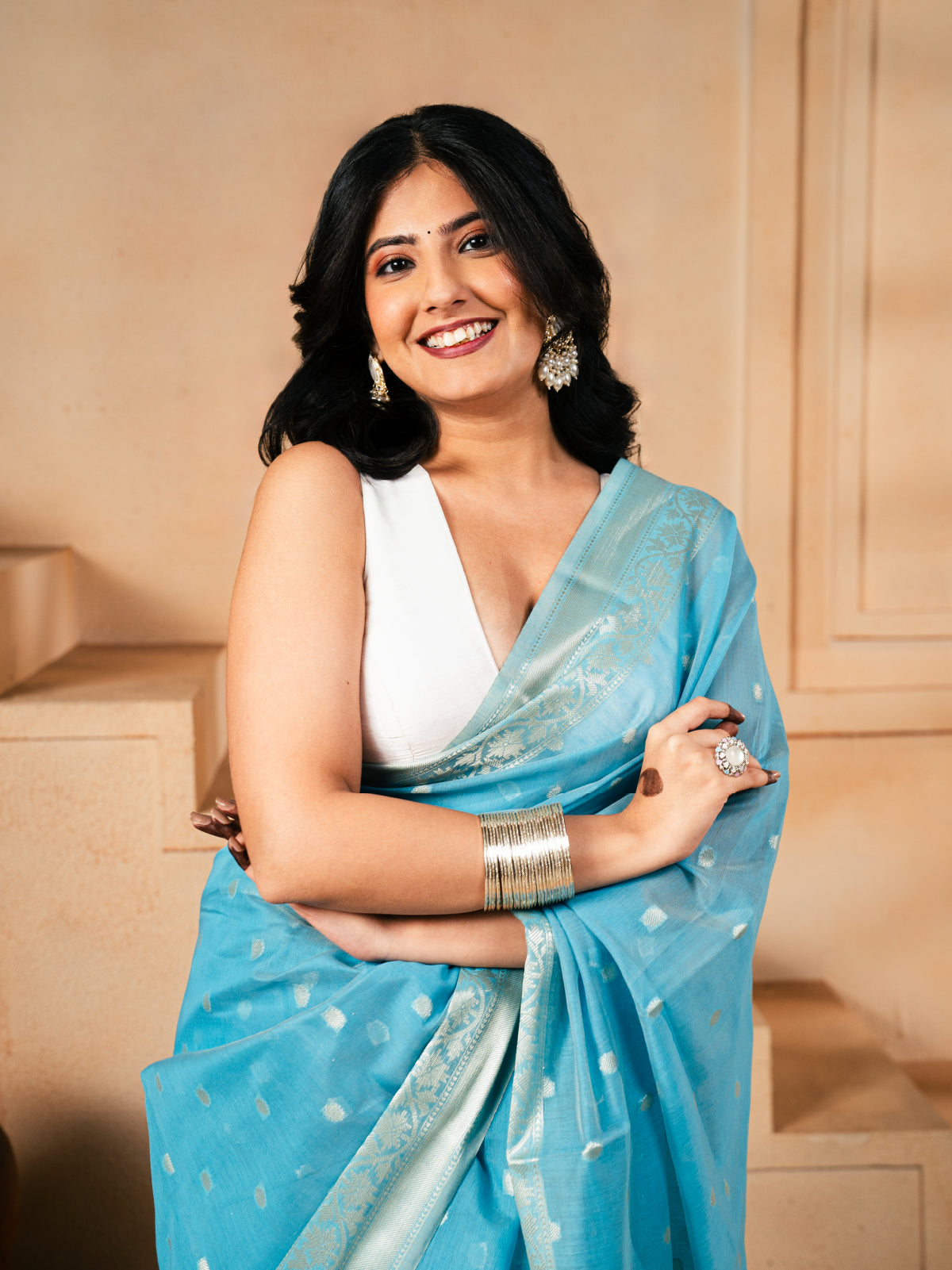 Manjari Banarasi Cotton Silk Saree