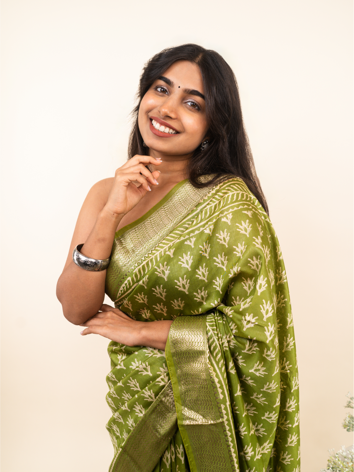 Hari Chhaaya Maheshwari Cotton Silk