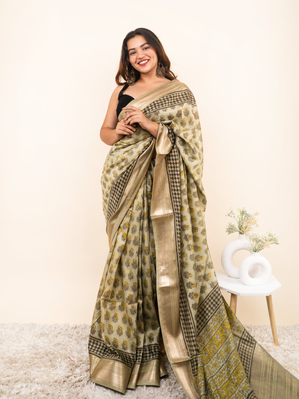 River of Light Maheshwari Cotton Silk Saree