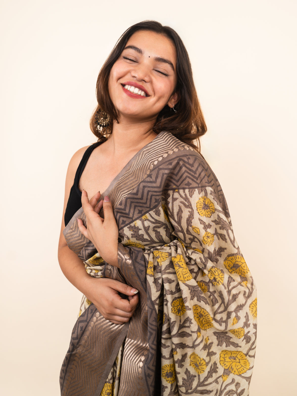 Saawan Leher Maheshwari Cotton Silk Saree