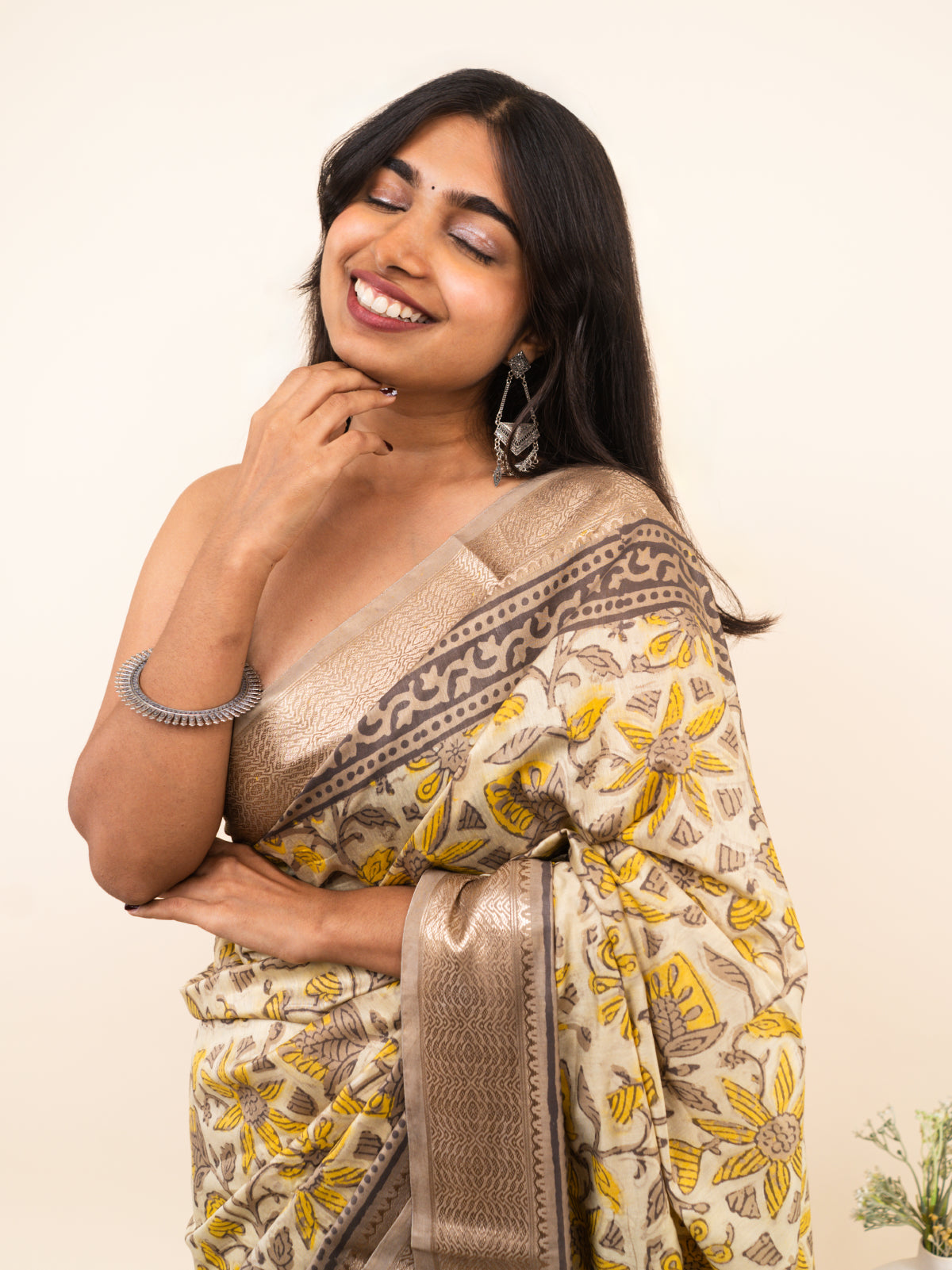 Monsoon Hues Maheshwari Cotton Silk Saree
