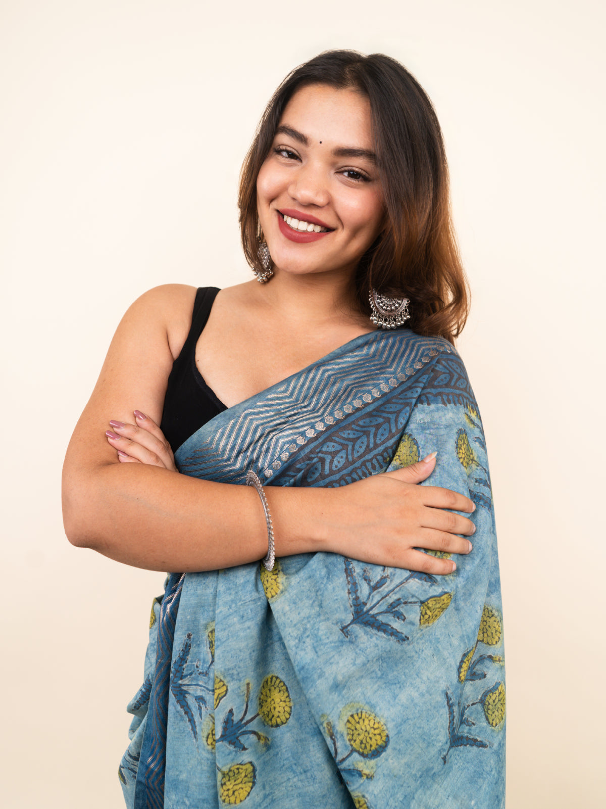 Fluid Classic Maheshwari Cotton Silk Saree