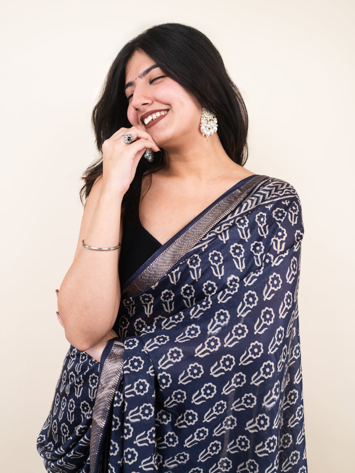 Sea Star Maheshwari cotton Silk Saree