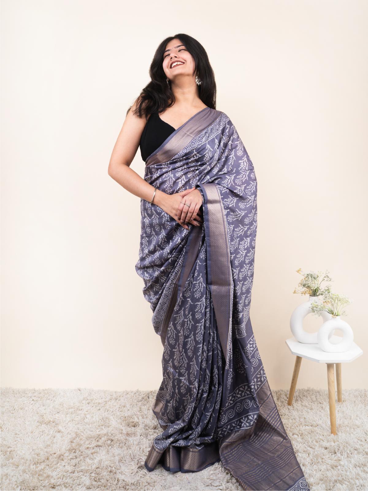 Narmada Tales Maheshwari Cotton Silk Saree