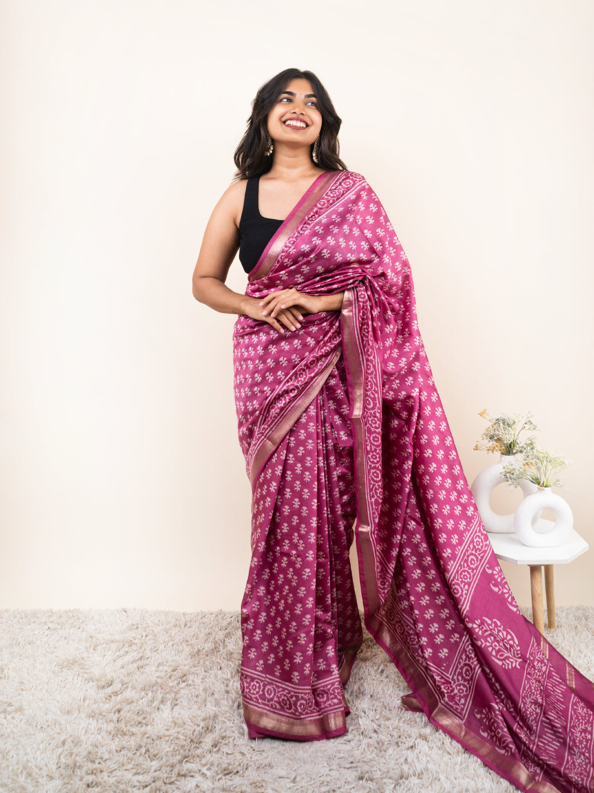 Color of Stories maheshwari Cotton Silk Saree