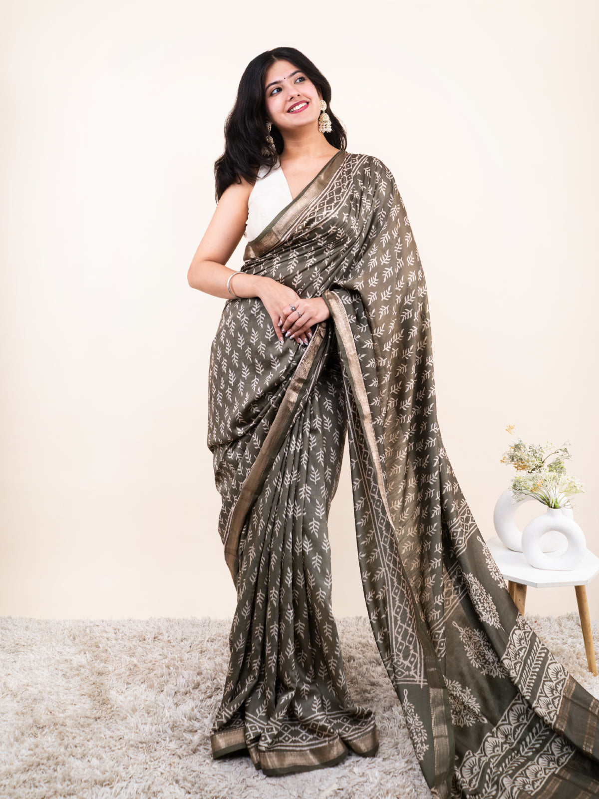 Soft Shine Maheshwari Cotton Silk Saree